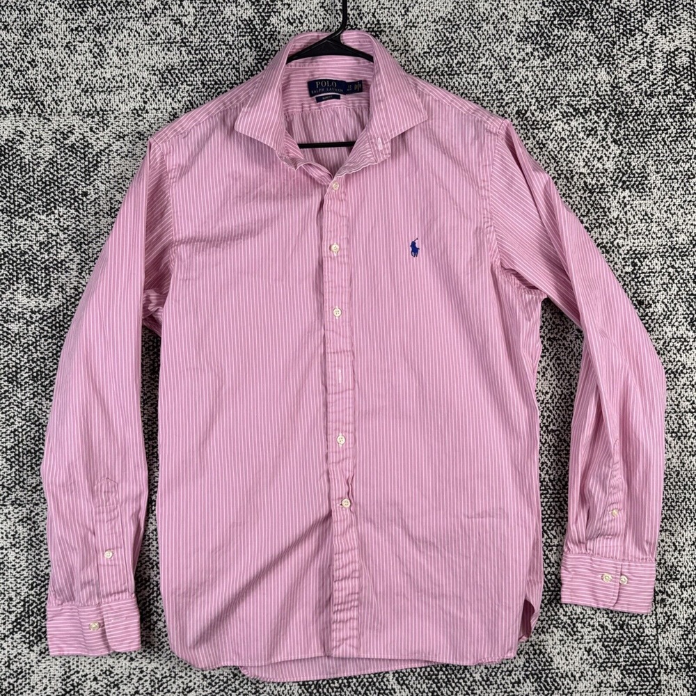 Ralph Lauren Pink Striped Men's Button Down Shirt